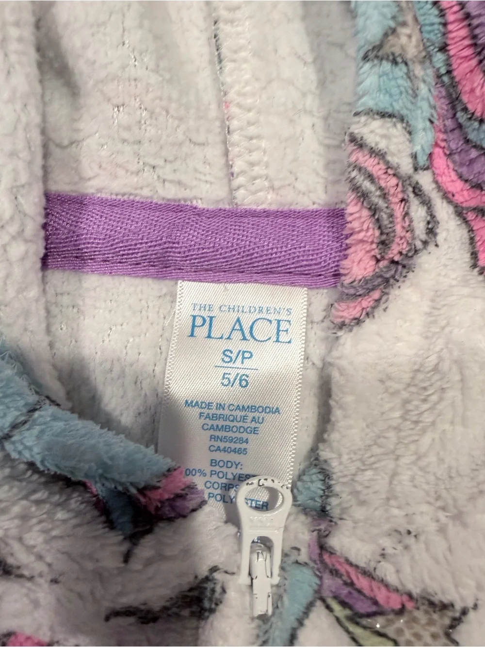 Girls Unicorn Hooded Onesie - Pastel Pink, Purple, Blue